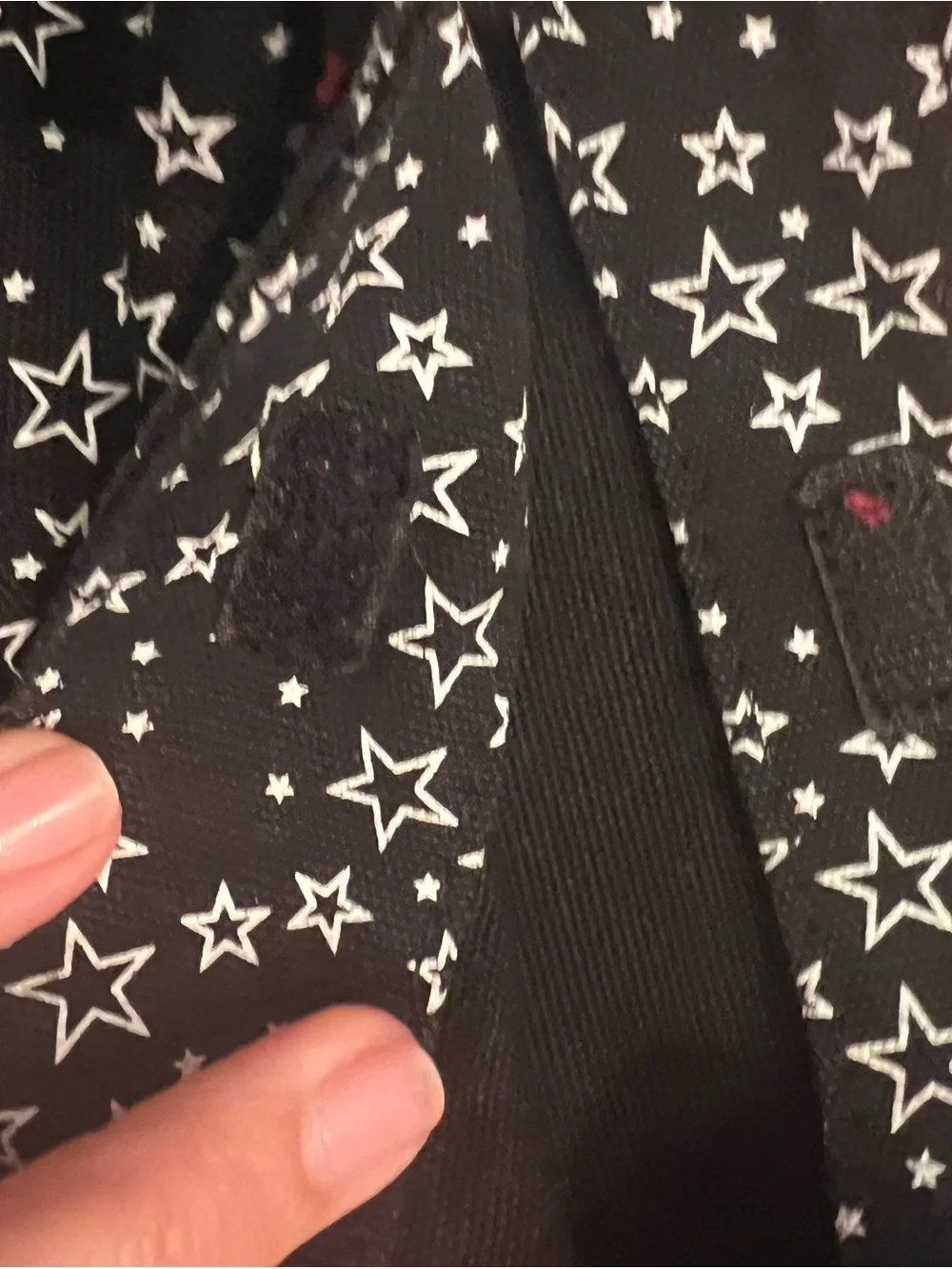 Vans Black Star Print Tote Bag with Black Handles